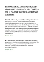 Introduction To Abnormal Child And&NewLine;Adolescent Psychology Weis Chapters&NewLine;1 To 16 Practice Questions And Detailed&NewLine;Solutions