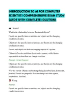 Introduction To Ai For Computer&NewLine;Scientists Comprehensive Exam Study&NewLine;Guide With Complete Solutions&NewLine;