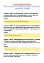 Nur 242 Med Surg Exam 2&NewLine;Complete Questions And Detailed Solutions Latest Update&NewLine;This Year Just Released