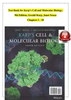 Test Bank for Karp&rsquo;s Cell and Molecular Biology&comma; &NewLine;9th Edition&comma; Gerald Karp&comma; Janet Iwasa&NewLine;Chapters 1 - 18