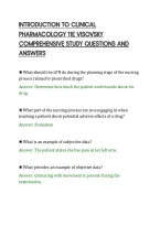 Introduction To Clinical&NewLine;Pharmacology 11E Visovsky&NewLine;Comprehensive Study Questions And&NewLine;Answers