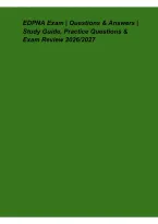 EDPNA Exam &ndash; Questions & Answers&comma; Study Guide&comma; Practice Questions & Exam Review 2026&sol;2027