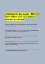  &NewLine;ATI RN Adult Medical-Surgical &vert; 2026&sol;2027 &NewLine;Latest Updated Study Guide &vert; Practice Questions & Rationales &NewLine;