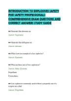Introduction To Explosives Safety&NewLine;For Safety Professionals Test Bank&NewLine;Questions With Verified Answers&NewLine;Full Review