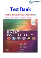 Test Bank For Robbins & Kumar Basic Pathology &lpar;Robbins Pathology&rpar; 11th Edition by Vinay Kumar ISBN 978-0323790185