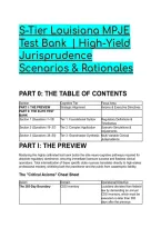 S-Tier Louisiana MPJE Test Bank 2026&sol;2027 &vert; High-Yield Jurisprudence Scenarios & Rationales