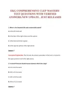 Ekg Comprehensive Clep Mastery&NewLine;Test Questions With Verified&NewLine;Answers&period;new Update&period; Just Released