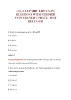 Ekg Clep Midterm Exam&NewLine;Questions With Verified&NewLine;Answers&period;new Update&period; Just&NewLine;Released