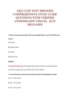 Ekg Clep Test Midterm&NewLine;Comprehensive Study Guide&NewLine;Questions With Verified&NewLine;Answers&period;new Update&period; Just&NewLine;Released