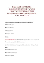 Ekg  EXAM Bundle &vert; Update Questions with complete and Verified solutions&period;