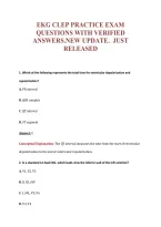 Ekg Clep Exam Review Questions&NewLine;With Verified Answers&period;new&NewLine;Update&period; Just Released