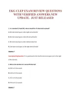 Ekg Clep Exam Review Questions&NewLine;With Verified Answers&period;new&NewLine;Update&period; Just Released