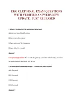 Ekg Clep Final Exam Questions&NewLine;With Verified Answers&period;new&NewLine;Update&period; Just Released