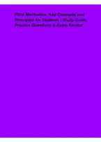 Fluid Mechanics &ndash; Key Concepts and Principles for Students&comma; Study Guide&comma; Practice Questions & Exam Review