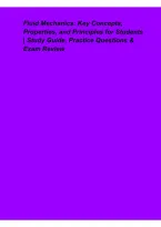 Fluid Mechanics &ndash; Key Concepts&comma; Properties&comma; and Principles for Students&comma; Study Guide & Practice