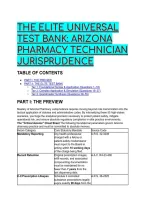 2026&sol;2027 S-Tier Arizona Pharmacy Technician Jurisprudence Exam Review&colon; Ultimate Practice Questions & Detailed Rationales
