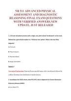 Nr 511 Advanced Physical&NewLine;Assessment And Diagnostic&NewLine;Reasoning Final Exam Questions&NewLine;With Verified Answers&period;new&NewLine;Update&period; Just Released