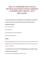 Nr 511 EXAM Bundle &vert; Update Questions with complete and Verified solutions&period;
