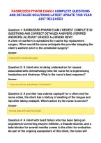 Rasmussen Pharm Exam 2 Complete Questions&NewLine;And Detailed Solutions Latest Update This Year&NewLine;Just Released