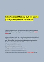 NSG 530 Advanced Pathophysiology Exam &NewLine;3 &ndash; Updated Questions&comma; Answers & Rationales &NewLine;