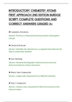 Introductory Chemistry Atoms&NewLine;First Approach 2Nd Edition Burdge&NewLine;Script Complete Questions And&NewLine;Correct Answers Graded A&plus;