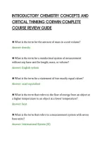 Introductory Chemistry Concepts And&NewLine;Critical Thinking Corwin Complete&NewLine;Course Review Guide