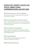 Introductory Chemistry Concepts And&NewLine;Critical Thinking Corwin&NewLine;Comprehensive Review And Study Guide