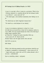 RN Nursing Care of Children Practice A with NGN &ndash; Pediatric Nursing Questions & Answers &vert; 2026