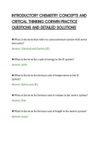 Introductory Chemistry Concepts And&NewLine;Critical Thinking Corwin Practice&NewLine;Questions And Detailed Solutions&NewLine;