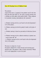NURS 353 Nursing Care of Children Exam &ndash; Questions & Answers &vert; Pediatric Nursing 2026