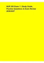 NUR 355 Exam 1 &ndash; Study Guide&comma; Practice Questions & Exam Review 2026&sol;2027