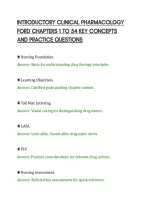Introductory Clinical Pharmacology&NewLine;Ford Chapters 1 To 54 Key Concepts&NewLine;And Practice Questions