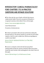 Introductory Clinical Pharmacology&NewLine;Ford Chapters 1 To 54 Practice&NewLine;Questions And Detailed Solutions
