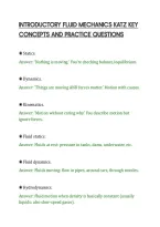 Introductory Fluid Mechanics Katz Key&NewLine;Concepts And Practice Questions