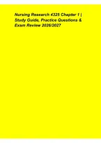 Nursing Research 4325 Chapter 1 &ndash; Study Guide&comma; Practice Questions & Exam Review 2026&sol;2027