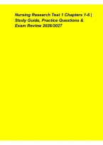 Nursing Research Test 1 Chapters 1&ndash;6 &ndash; Study Guide&comma; Practice Questions & Exam Review 2026&sol;2027