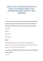 Nr 667 Fnp Capstone Practicum&NewLine;Final Exam Questions And&NewLine;Answers 2026&sol;2027 Update&period; 100&percnt;&NewLine;Verified