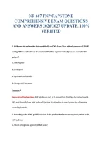 Nr 667 Fnp Capstone&NewLine;Comprehensive Exam Questions&NewLine;And Answers 2026&sol;2027 Update&period; 100&percnt;&NewLine;Verified