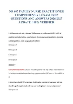Nr 667 Family Nurse Practitioner&NewLine;Comprehensive Exam Prep&NewLine;Questions And Answers 2026&sol;2027&NewLine;Update&period; 100&percnt; Verified
