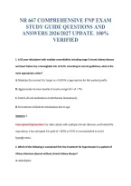 Nr 667 Comprehensive Fnp Exam&NewLine;Study Guide Questions And&NewLine;Answers 2026&sol;2027 Update&period; 100&percnt;&NewLine;Verified
