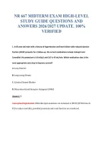 Nr 667 Midterm Exam High-Level&NewLine;Study Guide Questions And&NewLine;Answers 2026&sol;2027 Update&period; 100&percnt;&NewLine;Verified