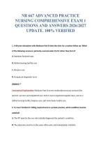 Nr 667 Advanced Practice&NewLine;Nursing Comprehensive Exam 1&NewLine;Questions And Answers 2026&sol;2027&NewLine;Update&period; 100&percnt; Verified