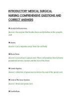Introductory Medical Surgical&NewLine;Nursing Comprehensive Questions And&NewLine;Correct Answers