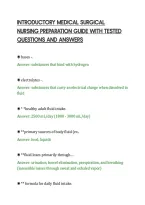 Introductory Medical Surgical&NewLine;Nursing Preparation Guide With Tested&NewLine;Questions And Answers