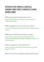 Introductory Medical Surgical&NewLine;Nursing Timby Smith Complete Course&NewLine;Review Guide