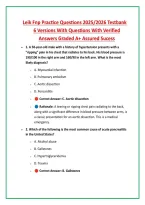 Leik Fnp Practice Questions 2025&sol;2026 Testbank &NewLine;6 Versions With Questions With Verified &NewLine;Answers Graded A&plus; Assured Sucess 