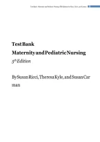 Test Bank For Maternity And Pediatric Nursing 5Th Edition By Susan Ricci &comma; Terri Kyle &comma; Susan Carman Isbn&colon;978-1975220419 Complete Guide With Rationales 100&percnt; Verified A&plus; Grade Assured&excl;&excl;&excl;&excl;&excl;&excl;New Latest Update&excl;&excl;&excl;&excl;&excl;