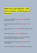 QMHP Study Guide 2026&sol;2027 &vert; 300&plus; &NewLine;Practice Questions&comma; Verified Answers & Rationales &NewLine;