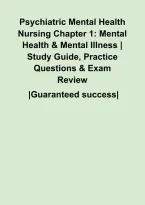 Psychiatric Mental Health Nursing Chapter 1&colon; Mental Health & Mental Illness &vert; Study Guide&comma; Practice Questions & Exam Review
