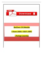 BioChem 210 Module 3 Exam &lpar;2026 &sol; 2027&rpar; &lpar;PDF&rpar; &vert; Portage Learning&NewLine;